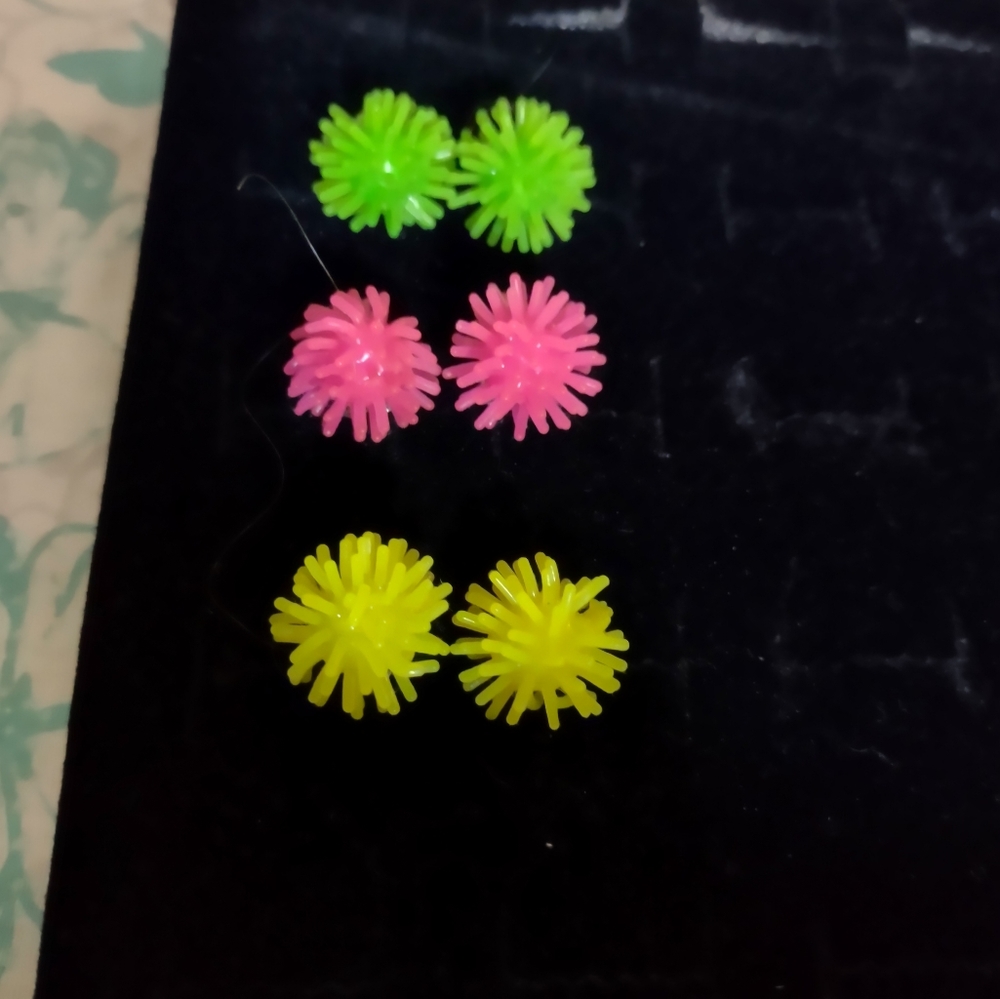Spiky Ball Earrings Set of 3